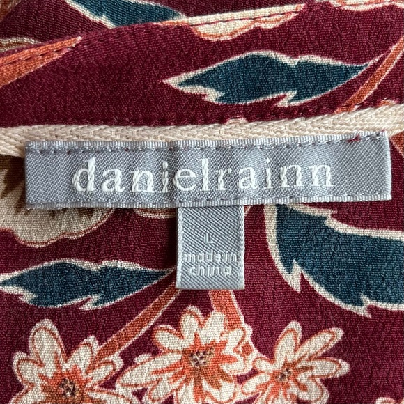 •Daniel Rainn• Split Neck Floral Popover Blouse - Size Large - Picture 2 of 8